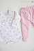 AJUAR BODY PIMA + RANITA JERSEY DE ALGODÓN BAYAS/ROSA en internet