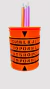Juego Portalápices naranja - negro: "Diseño Vertical" - tienda online