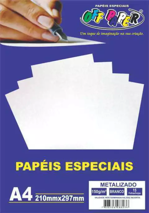 Papel Metalizado/Perolado A4 150g c/ 15 Folhas na internet