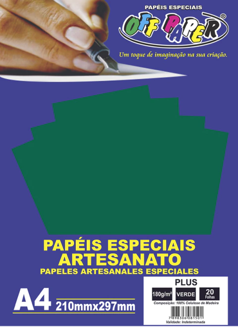 Papel Color Plus A4 180g com 20 Folhas - loja online