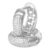 Brinco de Prata 925 Argolinha Diamantada