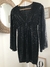 Vestido lentejuelas manga larga amplia