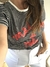 Remera rayada con estampa - tienda online