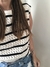 Remera hilo rayada sin mangas en internet