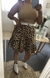 Falda print corta con volado