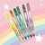 Marca texto carimbo glitter - kit com 6 unidade