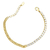 Pulseira Zircônias e Elo Grumet Banho Ouro 18k