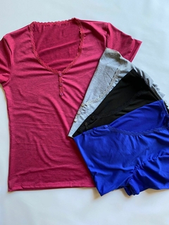 Remeras botón Pack x5