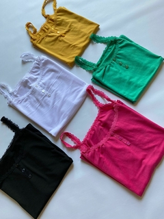 Musculosas Boton Pack x5