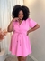 Vestido AMANDA em alfaiataria ROSA - loja online