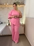 Conjunto Feminino Plus Size Blusa Manga Nula + Calça Pantalona em Alfaiataria – Modelagem Exclusiva Florall Plus - Florall Plus