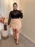 Blusa Feminina Plus Size Manga Longa em Tule - Elegância e Leveza para o Dia a Dia na internet