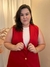 Imagem do Conjunto de Colete + Shorts Saia - Macarron VERMELHO