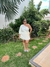 Imagem do Conjunto Shorts saia + blusa Camila ( OFF WHITE )