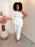 Conjunto Calça Jasmin + Blusa Camila OFF WHITE