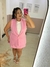 Conjunto de Colete + Shorts Saia - Macarron VERMELHO - Florall Plus
