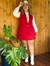 Conjunto de Colete + Shorts Saia - Macarron VERMELHO na internet