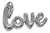 globo letrero LOVE metalizado