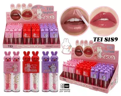 LABIAL BRILLO 2IN1 C/CONEJO TEI 8189