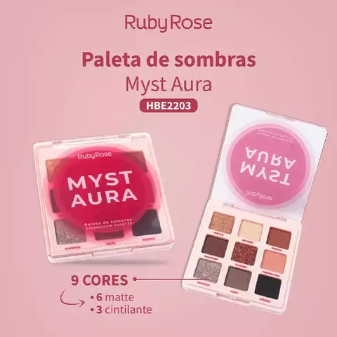 PALETA MYST AURA RUBY ROSE HB-E2203