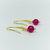 Brinco Jade Rosa banhado a ouro 18k - comprar online