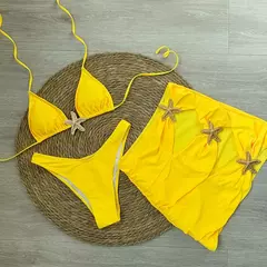Biquíni Moda Praia 3 peças - Cores Diversas - loja online