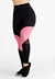 Calça Legging Cintura Alta Assimétrica com Detalhe em Rose Detalhe em Tulê e Tela Preto REF: LX122 - comprar online