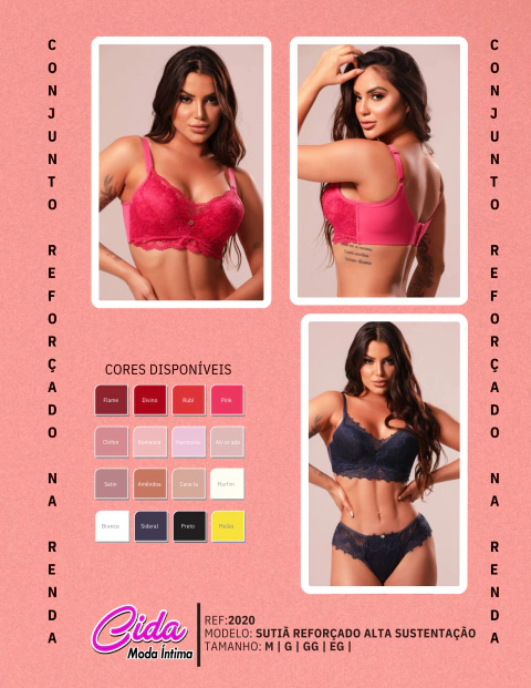 CONJUNTO NA RENDA DE ALTA SUSTENTAÇÃO - comprar online