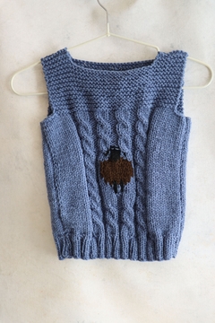 Chaleco Azul Vacas - comprar online