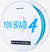 Linha Multifilamento Daisen Yon Braid 4x 0,17mm 200m Azul na internet