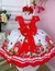 Vestido de Festa Infantil Moranguinho Vermelho na internet