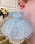 Vestido de Festa Infantil Frozen Luxo com Capa
