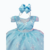 Vestido de Festa Infantil Fantasia Frozen Com Capa Princesa Elsa Luxo Azul Bebê na internet