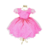 Vestido de Festa Infantil Luxo Barbie Rosa Pink Chiclete Tule Estrela - comprar online