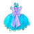 Vestido de Festa Infantil Princesa Ariel Sereia Fundo do Mar Luxo Lilás Tiffany - Baila Nina Store