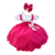 Vestido de Festa Infantil Pink Fucsia Menina e o Urso Luxo Com Bandana - comprar online
