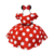Vestido de Festa Infantil Luxo Com Strass Minnie Vermelha Poá - comprar online