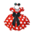 Vestido de Festa Infantil Luxo Com Strass Minnie Vermelha Poá - Baila Nina Store