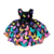 Vestido de Festa Infantil Neon Preto Borboletas - comprar online