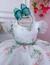 Vestido de Festa Infantil Branco Luxo Daminha Florista Floral Verde Oliva Terracota - comprar online