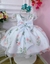 Vestido de Festa Infantil Branco Luxo Daminha Florista Floral Verde Oliva Terracota na internet
