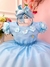 Vestido de Festa Infantil Azul Bebê Luxo Florista Daminha - comprar online