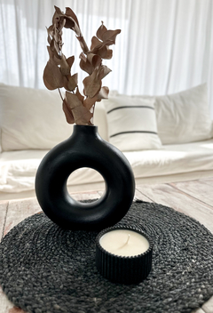 Florero circular negro - comprar online