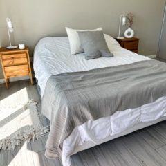 Pie de Cama Gasa Gris