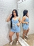 Conjunto Jeans Shorts Saia e cropped - comprar online