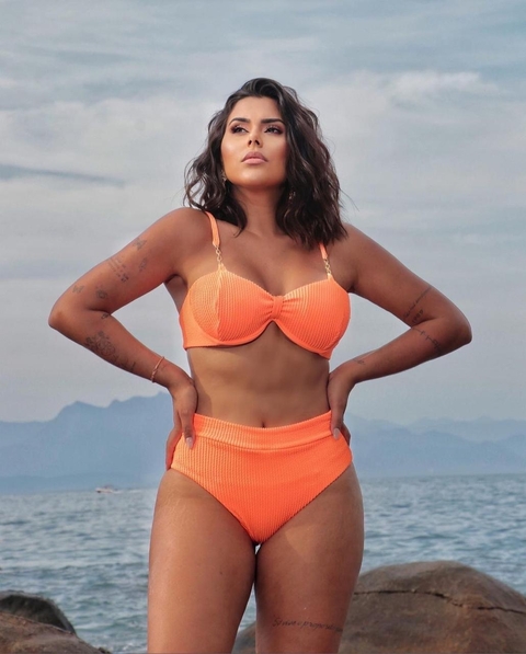 Biquíni Hoot Pant Texturizado Alça Corrente