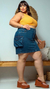 Saia Cargo Jeans Plus Size na internet