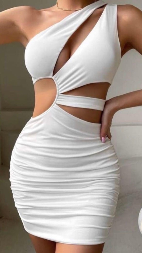 Vestido Curto com Recortes Tayse