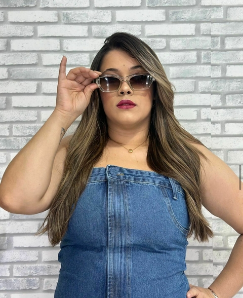 Macacão Jeans Plus Size Calça comprida