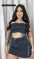 Conjunto Jeans Top e Saia com Lycra Pimenta Original